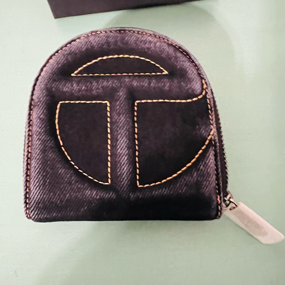 TELFAR Black Denim Wallet